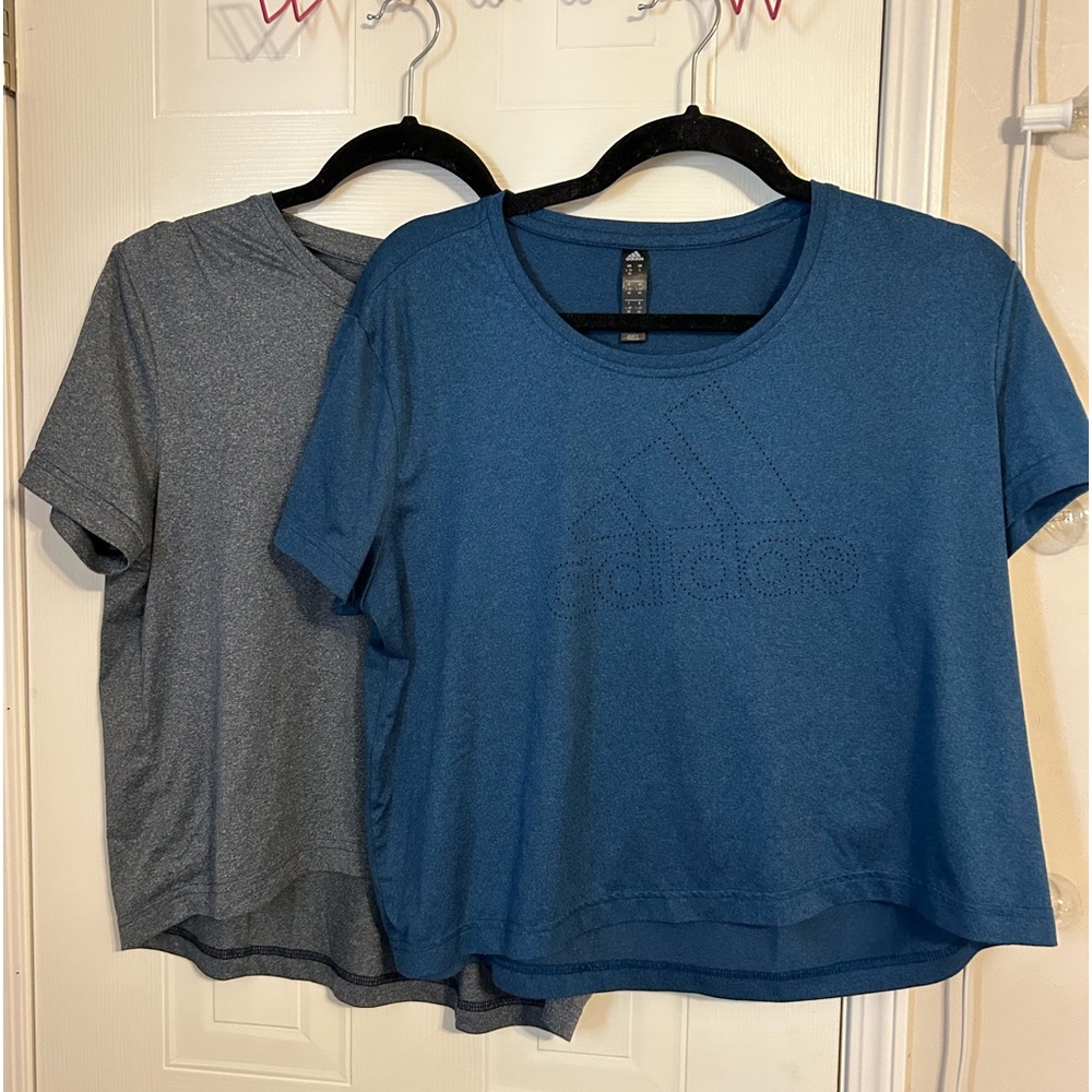 Adidas pinhole logo cropped tees